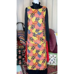 70s Maxi Apron Dress